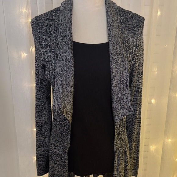 NIC+ZOE Charcoal Open Front Cardigan - Picture 3 of 5